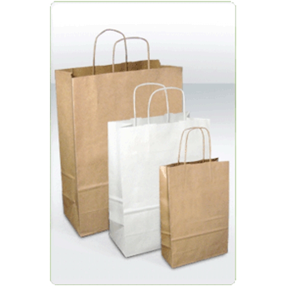 Bag L from recycled paper light brown - ca. 320x420x130 mm